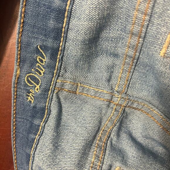 Old Navy Women's La Diva Straight Leg Sz 16 Jeans Medium Blue Retro Western - Picture 7 of 9